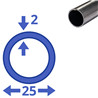 rvs buis 25x2mm
