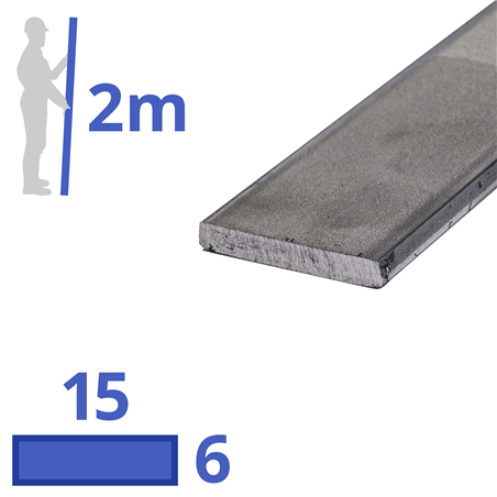 rvs strip 15x6mm