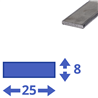 rvs strip 25x8mm