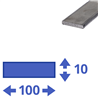 rvs strip 100x10mm