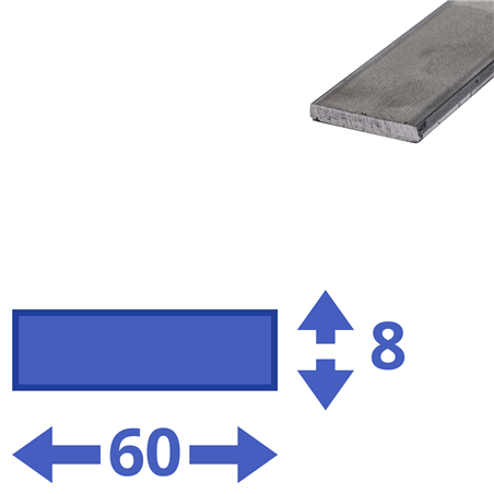 rvs strip 60x8mm
