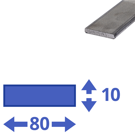 rvs strip 80x10mm