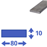 rvs strip 80x10mm