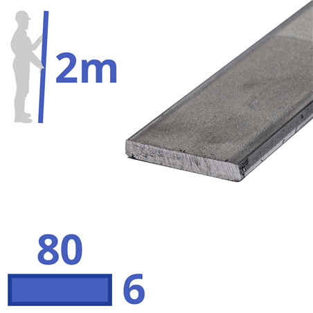rvs strip 80x6mm
