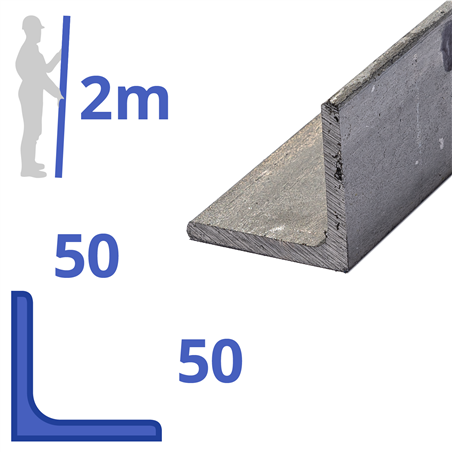 rvs L-profiel 50x50x5mm