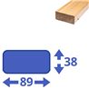 Vurenhout SLS 89x38 mm