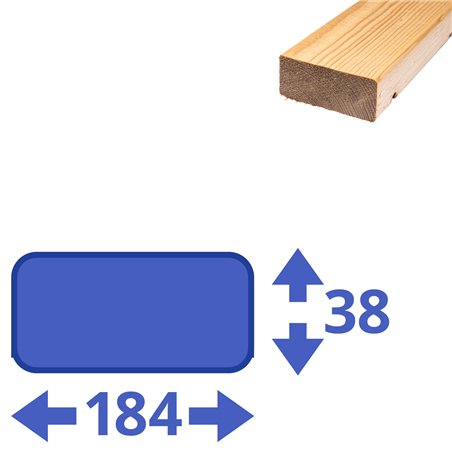 Vurenhout SLS 184x38 mm