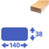 Vurenhout SLS 140x38 mm