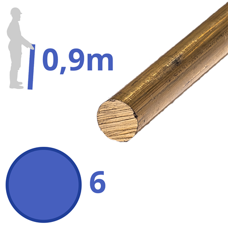 Messing rond 6mm