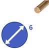 Messing rond 6mm