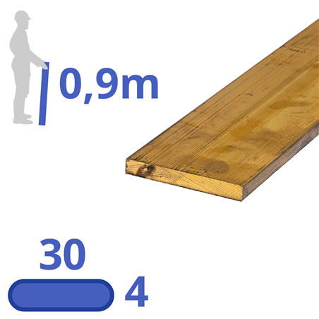 Messing strip 30x4mm