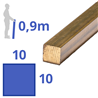 Messing vierkant 10x10mm