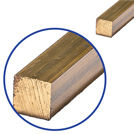 Messing vierkant 10x10mm