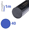POM rond 40mm (zwart), lengte 1m