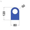Hijsoog groot 120 x 80 x 10mm met gat 50mm