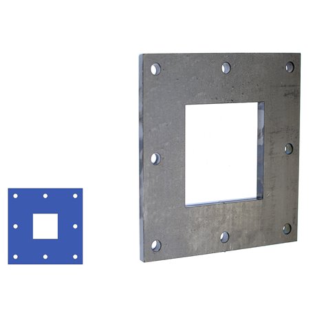 vierkant 150x150x6mm  gat Ø6mm