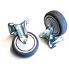 bokwiel 75mm met plaatbevestiging