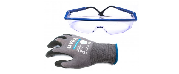 Veiligheidsbrillen en handschoenen